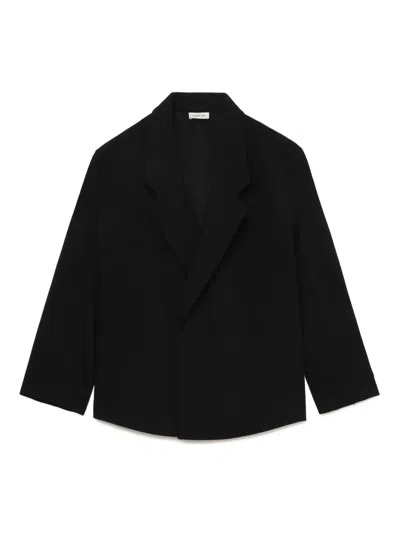Fear Of God Black Double-breasted Jacket In Virgin Wool