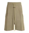 Fear Of God Cargo Shorts With Knee Length And Pleat Detailing In Beige