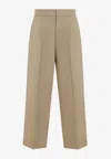 Fear Of God Single Pleat Wool Trousers With Belt Loops In Beige