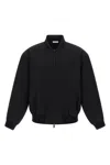 Fear Of God Black Nylon Bomber With High Collar In Black