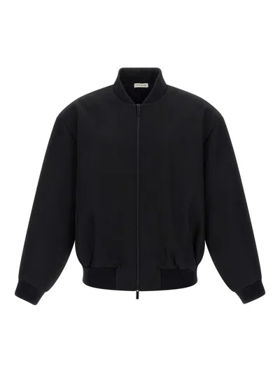 Fear Of God Wool Bomber Jacket In Black