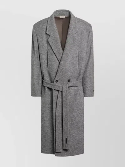 FEAR OF GOD WOOL COAT DOUBLE BREASTED WAIST BELT