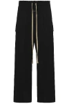 Fear Of God Black Rubberized Knee Pleat Wide Leg Track Pants