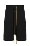 Fear Of God Mens Navy Tailored Brand-patch Relaxed Wool Shorts Xl In Black