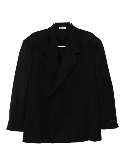 Fear Of God Wool Double-breasted Blazer In Black