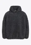 Fear Of God Gray Polar Fleece Hoodie In Blue