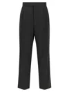Fear Of God Herringbone Patterned Wool Pants With Relaxed Fit In Black