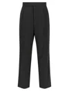 Fear Of God Herringbone Patterned Wool Pants With Relaxed Fit In Black