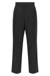 Fear Of God Herringbone Patterned Wool Pants With Relaxed Fit In Black