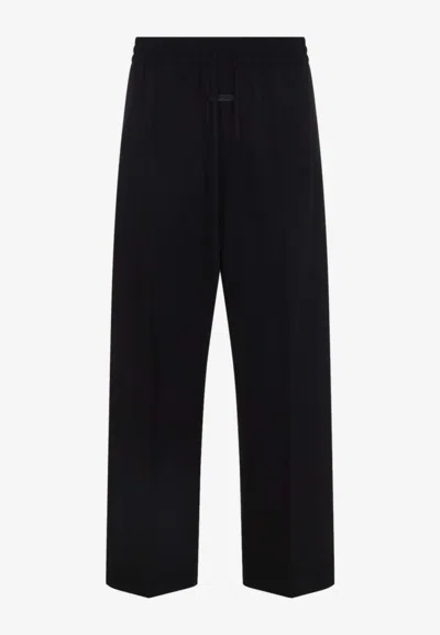 Fear Of God Wool-blend Oxford Wide-leg Drawstring Pants In Gray
