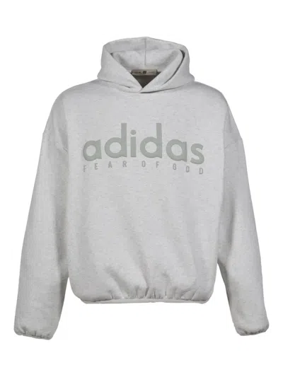 Fear Of God X  Logo Hoodie In Gray