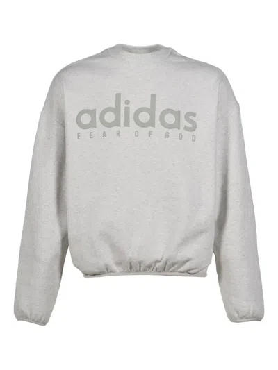 Fear Of God X  Logo Sweatshirt In Gray
