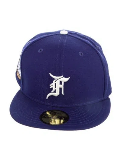 Pre-owned Fear Of God X New Era 59fifty Fitted Cap In Blue