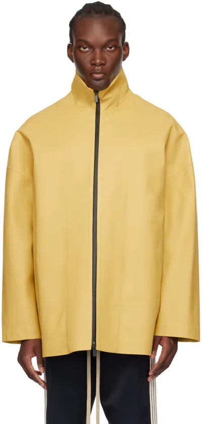 Fear Of God Yellow Rubberized Jacket In Tuscan