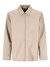 Fear Of God Zip-front Leather Jacket In Neutral