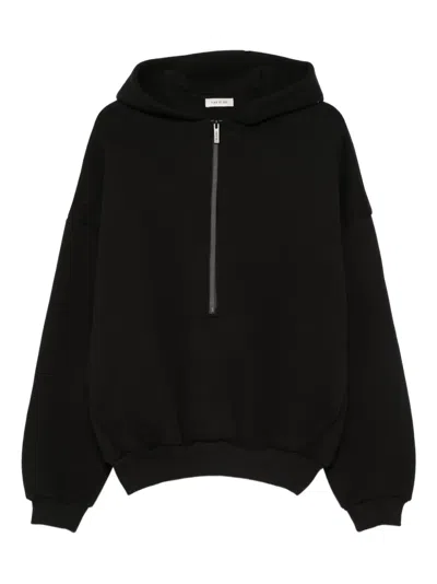 Fear Of God Zip Hooded Hoodie In Black