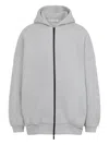 Fear Of God Relaxed Fit Grey Sweatshirt With Zip-up Front In Neutral