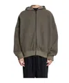 Fear Of God Mens Off Black Zip Relaxed-fit Wool-blend Hoodie In Multi
