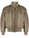 Fear Of God Zip-up Wool-blend Bomber Jacket In Green