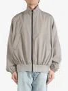 Fear Of God High Neck Track Jacket With Balloon Sleeves In Grau