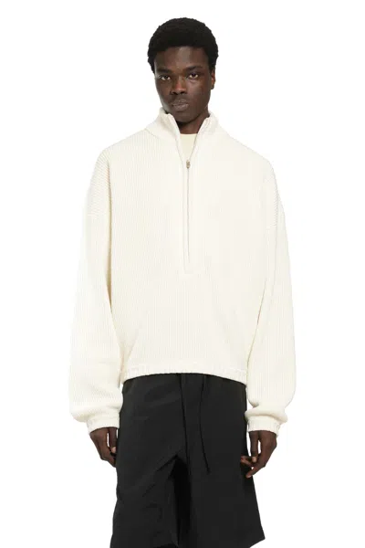 Fear Of God Zip-up Sweater In White