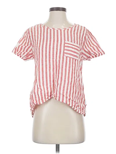 Pre-owned Feat Short Sleeve Blouse In Red