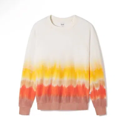 Feat Women's Blanketblend Crewneck Tie Dye Desert Sunset In Orange