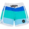 Feather 4 Arrow Block Stripe Board Shorts In Marina Blue