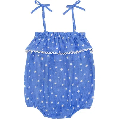 Feather 4 Arrow Babies'  Bonita Cotton Bubble Romper In Blue