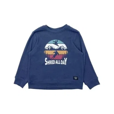 Feather 4 Arrow Kids' Boys' Shred Hacci Pullover In Crown Blue