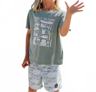 Feather 4 Arrow Kids' Classic Board Shorts In Sage In Gray