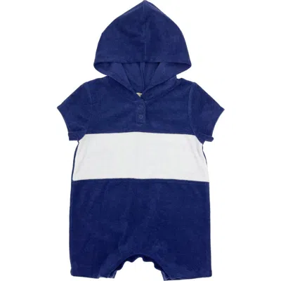 Feather 4 Arrow Babies'  Finn Colorblock Terry Hooded Romper In Twilight