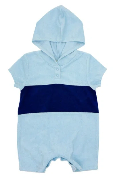 Feather 4 Arrow Finn Hooded Romper (baby)finn Colorblock Terry Hooded Romper In Crystal Blue