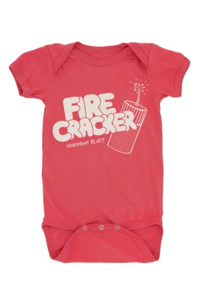 Feather 4 Arrow Babies' Fire Cracker Cotton Bodysuit In Chili Pepper