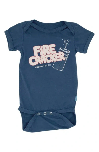 Feather 4 Arrow Babies' Fire Cracker Cotton Bodysuit In Navy