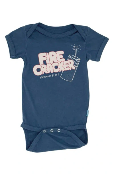 Feather 4 Arrow Kids' Fire Cracker Cotton Bodysuit In Navy