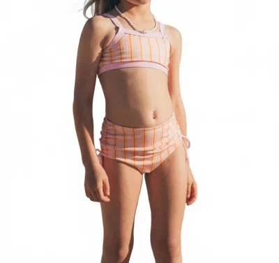 Feather 4 Arrow Kids' High Waisted Bikini In Retro In Orange
