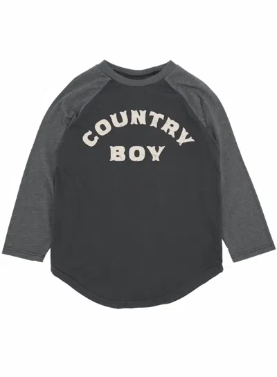 Feather 4 Arrow Kid's Country Boy Raglan Tee In Black