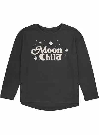 Feather 4 Arrow Kid's Moon Child Tee In Black