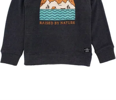 Feather 4 Arrow Kid's Raised By Nature Hacci Pullover In Gray In Blue