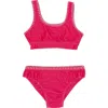 Feather 4 Arrow Kids' 4 The Frill Of It Two-piece Swimsuit In Hot Coral