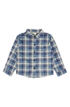 Feather 4 Arrow Kids' Alpine Plaid Fleece Button-up Shirt In Blue