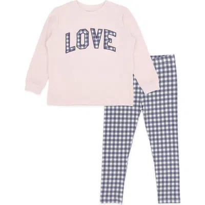 Feather 4 Arrow Babies'  Kids' Ava Gingham Hacci Top & Leggings Set In Multi