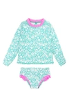 Feather 4 Arrow Kids' Beach Babe Two-piece Rashguard Swimsuit In Pool Blue