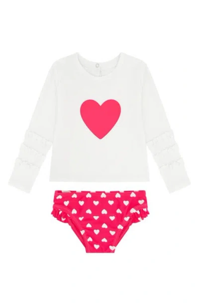 Feather 4 Arrow Babies'  Kids' Beach Babe Two-piece Rashguard Swimsuit In White