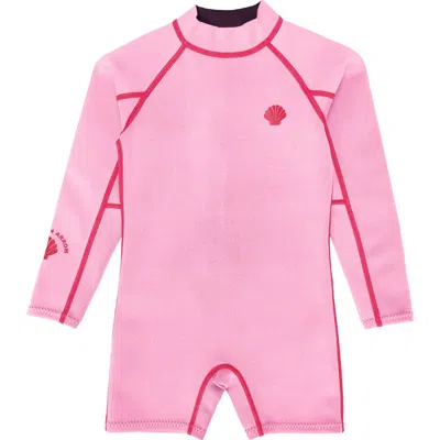 Feather 4 Arrow Kids' Beach Break Upf 50+ Wetsuit In Pink