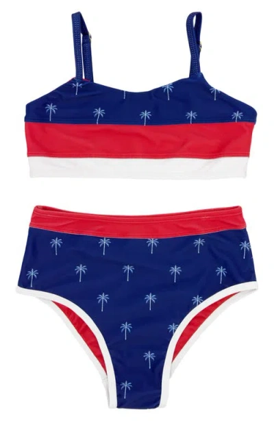 Feather 4 Arrow Kids' Block Party Two-piece Swimsuit In Twilight