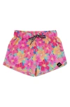 Feather 4 Arrow Kids' Castaway Cover-up Shorts In Pink Multi