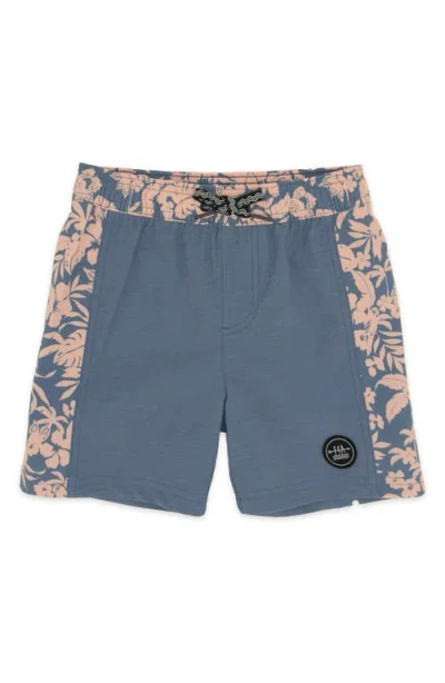 Feather 4 Arrow Kids' Classic Floral Board Shorts In Gray