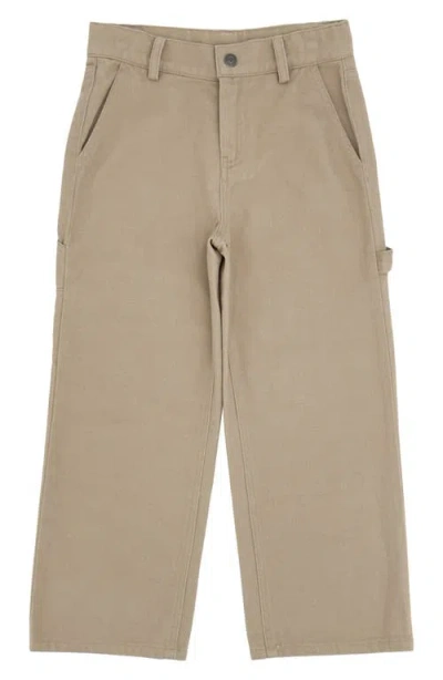 Feather 4 Arrow Kids' Cotton Twill Carpenter Pants In Dark Khaki